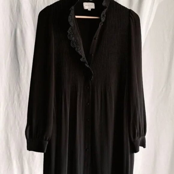 Sezane Camelia Dress Black Size 34/2 - Picture 5 of 13